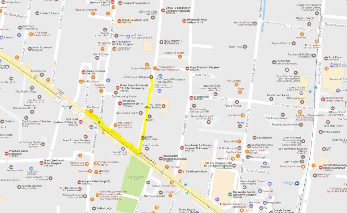 bản đồ của đường bangkok