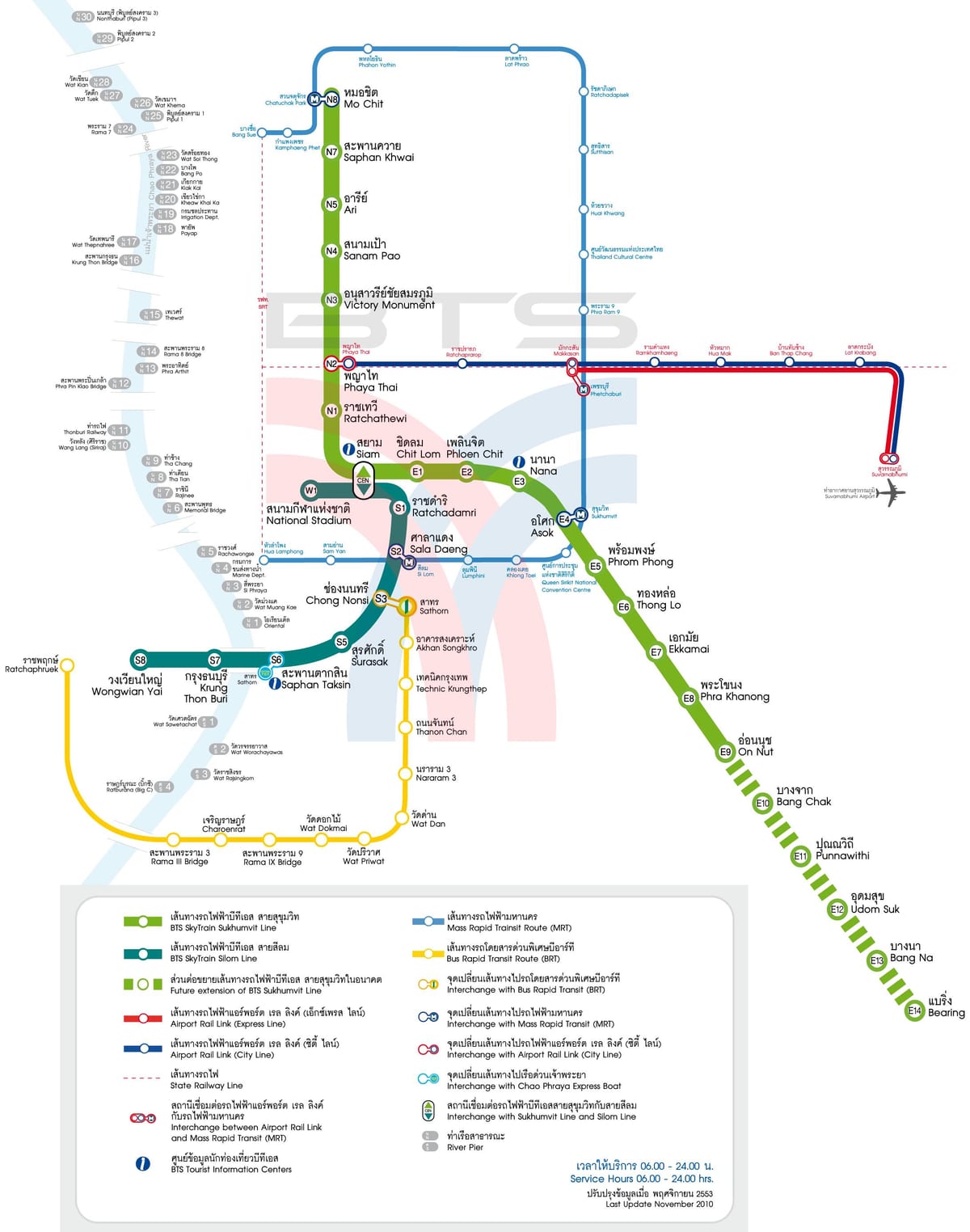 bangkok, thái lan bts bản đồ