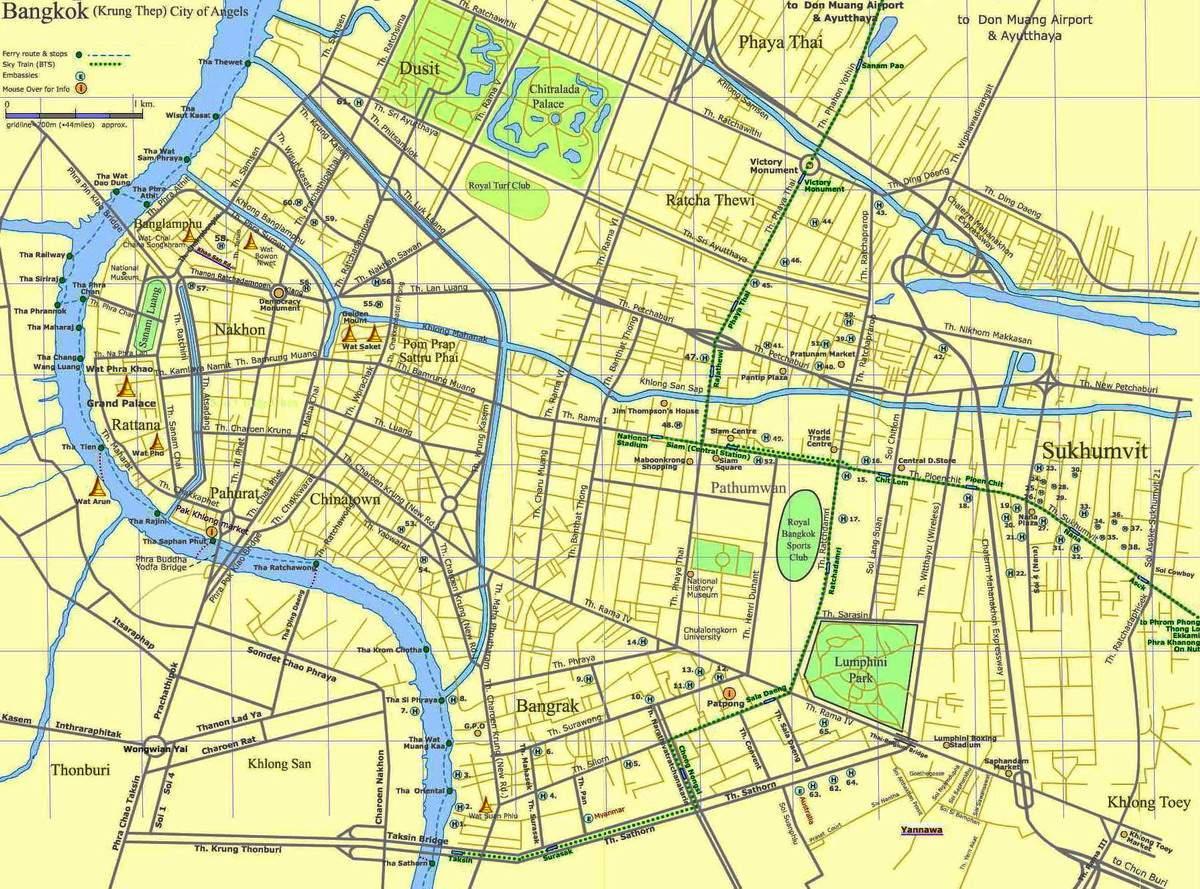 bản đồ của đường bangkok