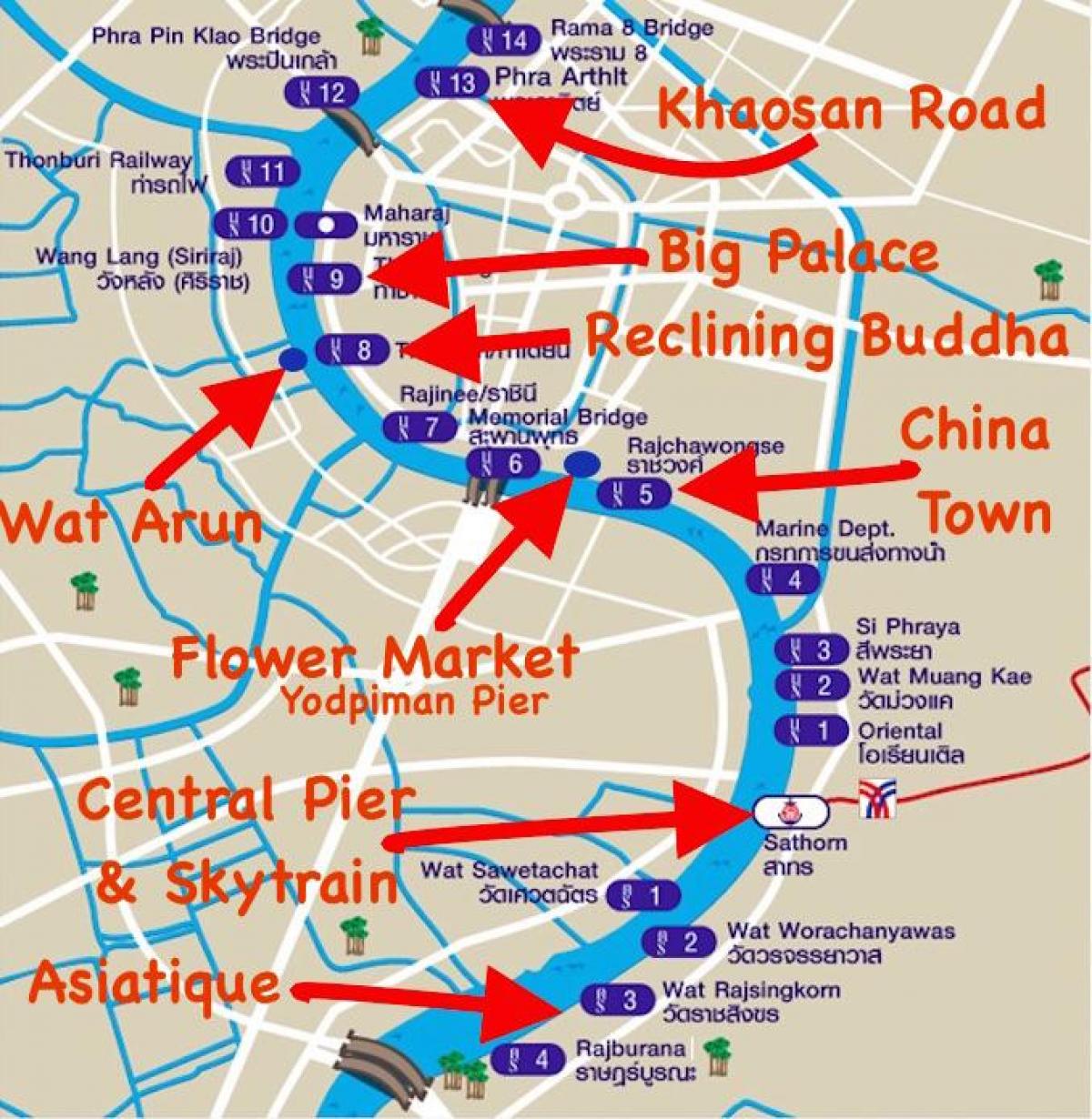 bản đồ của bangkok bến tàu