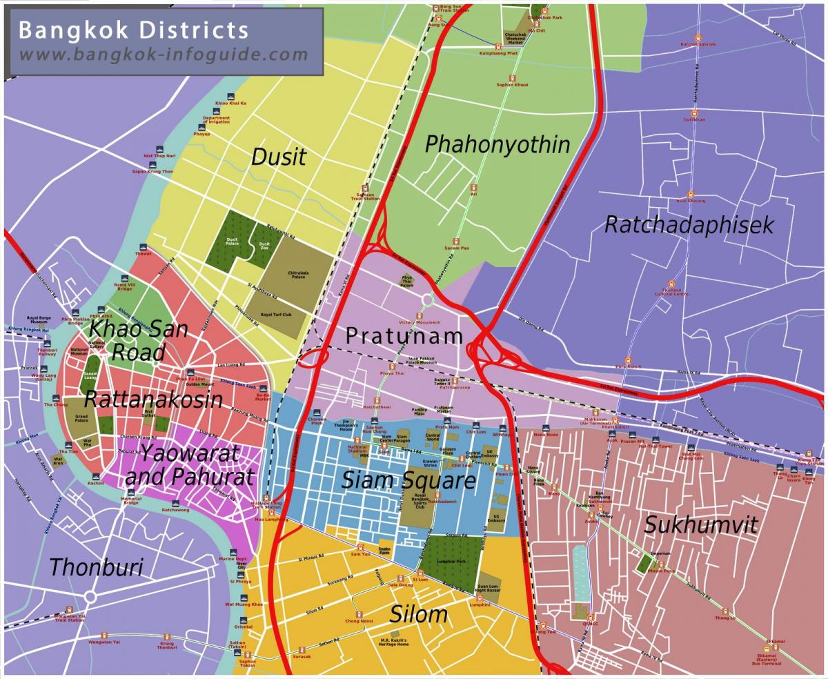bản đồ của bangkok và khu vực xung quanh