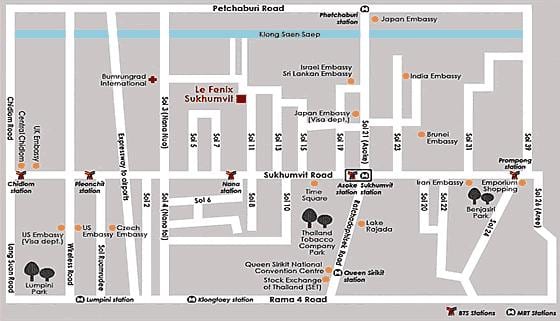 bản đồ của bangkok soi