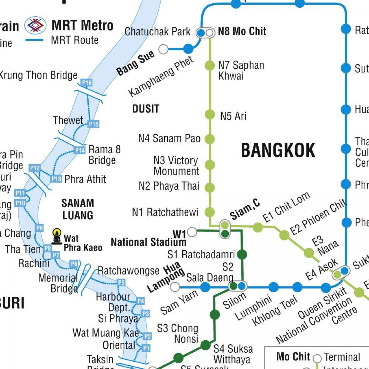 bản đồ của bangkok metro và check