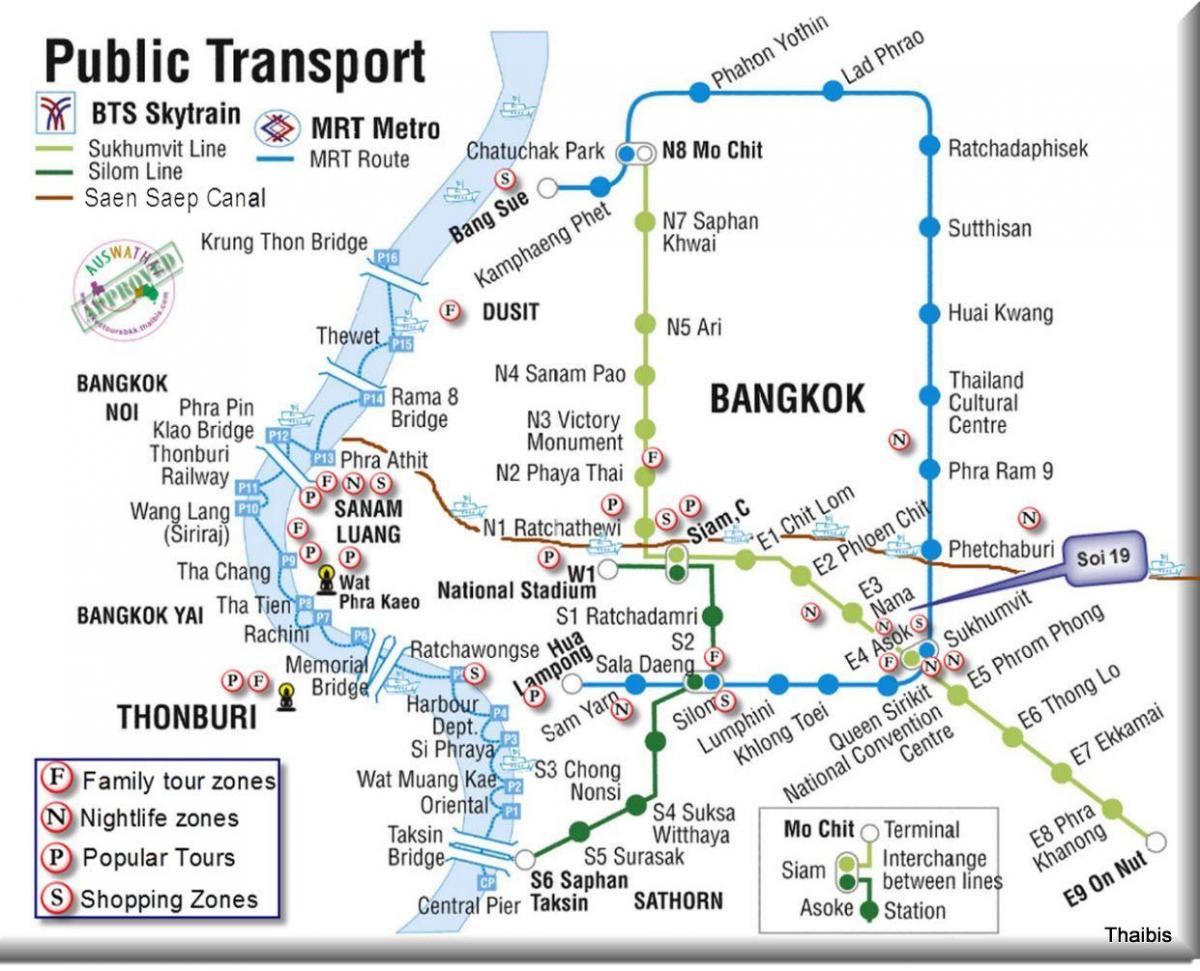 bangkok giao thông công cộng bản đồ