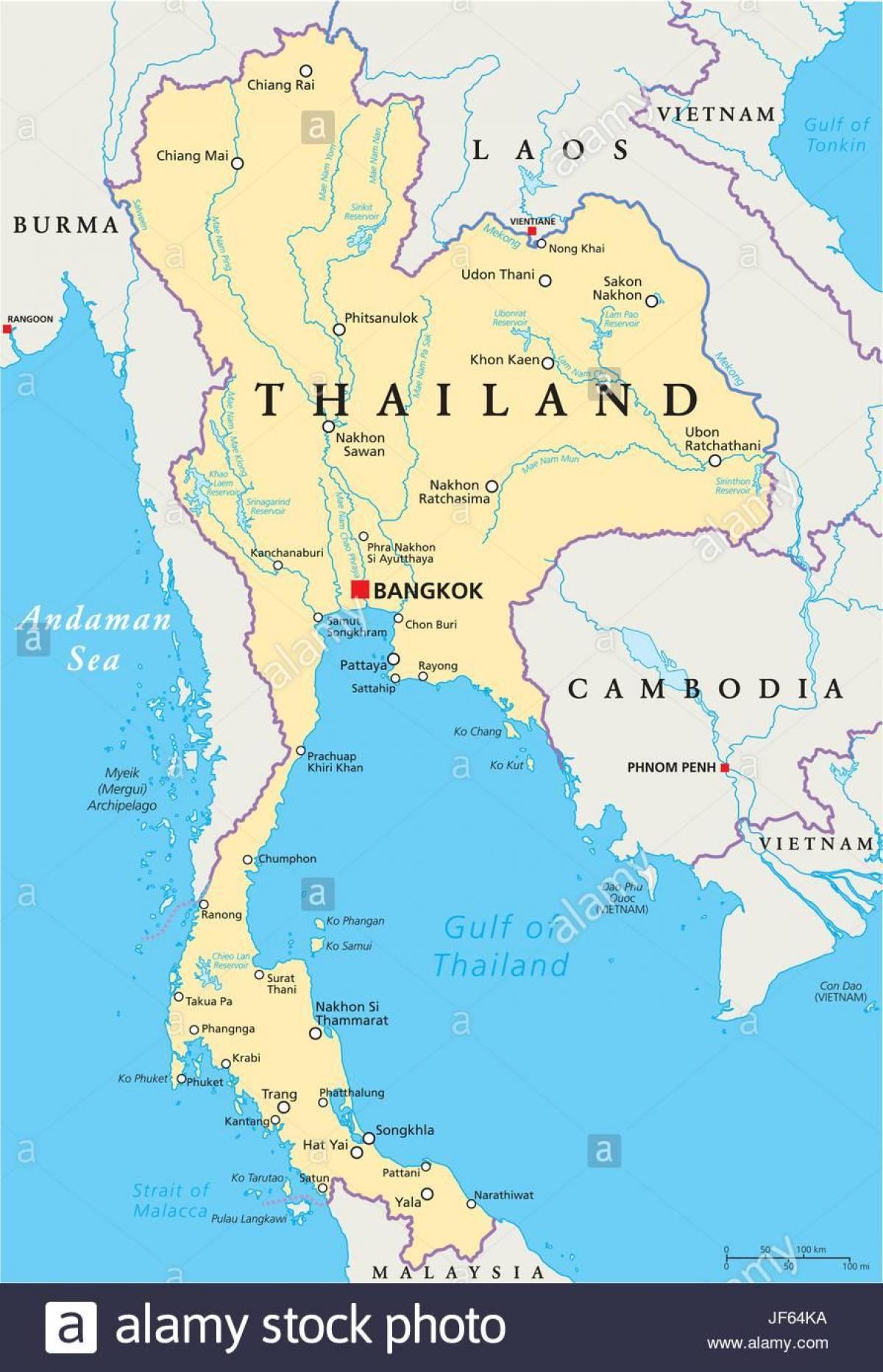 bangkok, thái lan bản đồ thế giới
