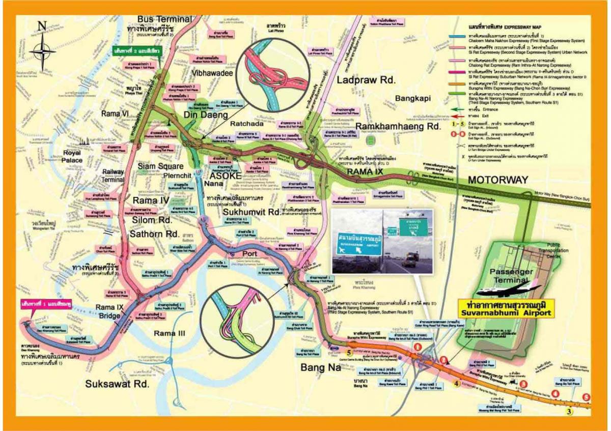 bản đồ của bangkok đường cao tốc