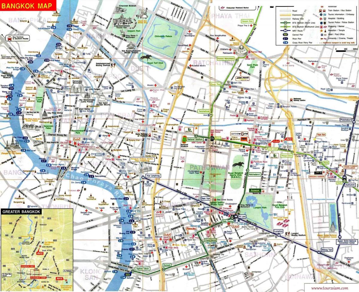 bangkok bản đồ du lịch tiếng anh