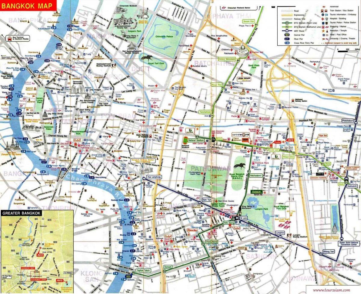 bản đồ của cách bangkok
