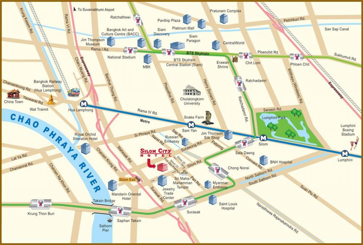 bản đồ của thành phố sông bangkok