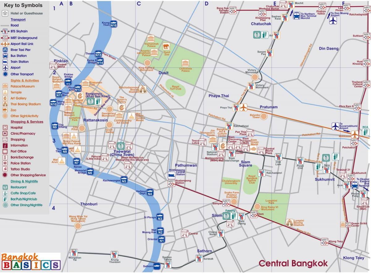 bản đồ của trung tâm bangkok