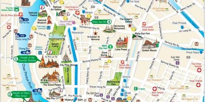 Bangkok nơi quan tâm bản đồ