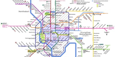 Bangkok tàu điện ngầm bản đồ 2016