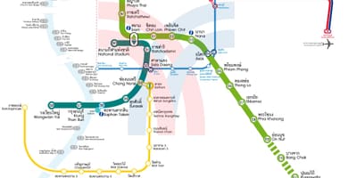 Bangkok, thái lan bts bản đồ