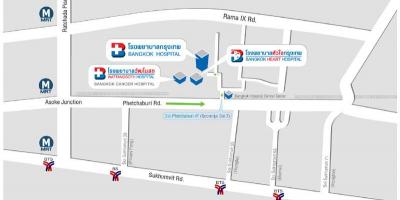 Bản đồ của bệnh viện bangkok