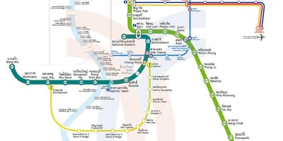 Bangkok thành phố tàu bản đồ