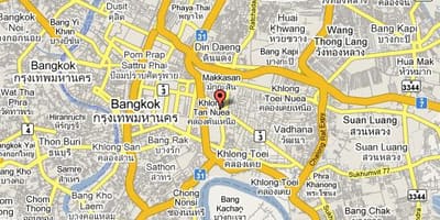 Bản đồ của đường khu vực bangkok