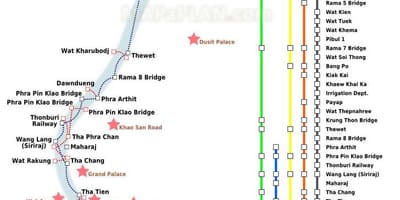 Bangkok sông phà bản đồ
