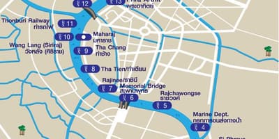 Sông taxi bản đồ bangkok