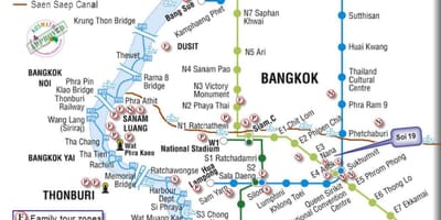 Bangkok giao thông công cộng bản đồ