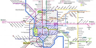 Bangkok tàu điện ngầm bản đồ 2016