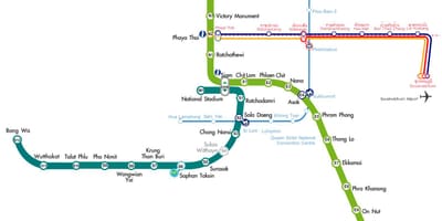 Bangkok sân bay tàu trên bản đồ