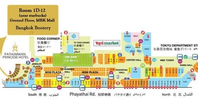 Bản đồ của cách trung tâm bangkok