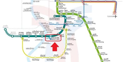 Bản đồ của saphan taksin bts trạm