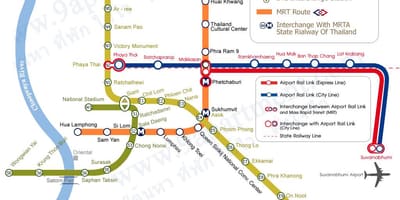 Tàu điện ngầm bts bangkok bản đồ