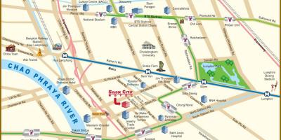 Bản đồ của thành phố sông bangkok