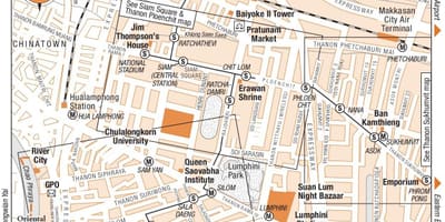Bangkok trung tâm bản đồ