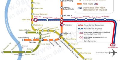 Tàu điện ngầm bts bangkok bản đồ