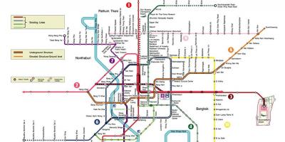 Bangkok ga tàu điện ngầm bản đồ